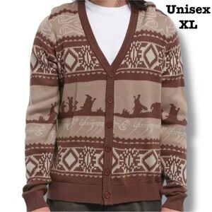 The Lord Of The Rings Silhouette Fair Isle Cardigan (Unisex XL)